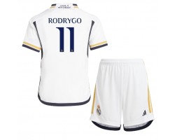 Real Madrid Rodrygo Goes #11 Domaci Dres za Dječji 2023-24 Kratak Rukavima (+ kratke hlače)